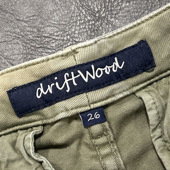 Driftwood Connie Shorts Womens 26 Green Floral Embroidered Pockets - Picture 2 of 12